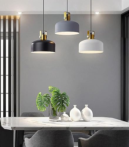 Lustre nordique e27 à trois têtes aux diverses formes géométriques - 2