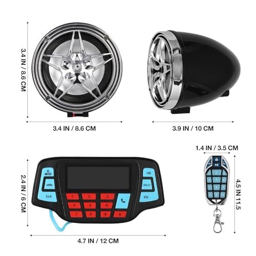 Parlante inalámbrico para manubrio de motocicleta PSUYHG miniatura 6