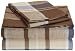 Pinzon Lightweight Cotton Flannel Sheet Set - Queen, Brown Plaid