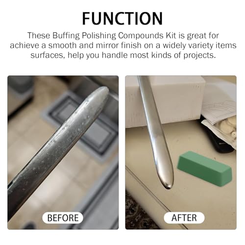 QZATACAEN Polieren Schneiden Compounds 70g/Stück - 3 Stück für Polierscheiben Polierpastenset für Metalle und Holz