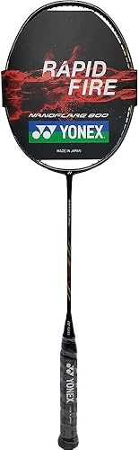 Yonex Nanoflare 800 - Raqueta de bádminton, color negro mate (elección de agarre, cuerda y tensión)