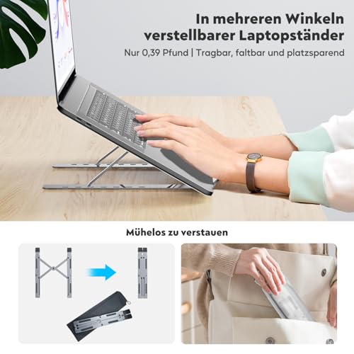 HONGO Écran Portable 15,6", Moniteur Portable 1080P FHD IPS Display, Ecran Portatif USB C HDMI avec Haut-parleurs, Extension Écran PC Portable pour Ordinateur Portable Mac PS45 Switch avec Support - 11