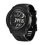 AVTREK Reloj Deportivo Digital Impermeable para Ex...: Características básicas: Este reloj táctico ofrece una serie de funciones esenciales, como altímetro, barómetro, brújula, indicador de temperatura, podómetro, hora mundial, horario de verano, formato 12/24H, cronómetro, alarma, temporizador de cuenta...