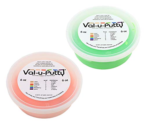 Val-u-Putty Exercise Putty - Orange, Lime - 6 oz Each - Bundle