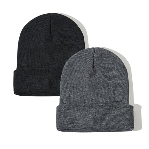 Image of ZOORON Beanie for Women Men Ski Watch Cap Cuffed Plain Skull Knit Hat Soft Fisherman Winter Hat