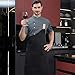2pcs Men's Fashion Chef Coat Short Sleeve Chef Uniforms for Men Executive Chef Jacket Apron Set