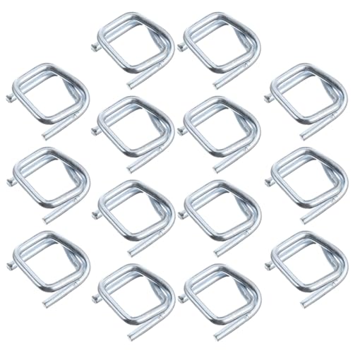 Boucles de sangle en métal galvanisé VALICLUD, kit de 50 pièces argentées légères pour bagages