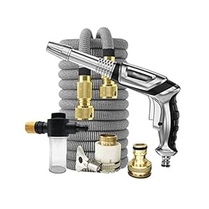 Release Flexibele Uitbreidbare Thuis Tuin Waterslang Hogedruk Car Wash Plastic Pijp met Schuim Spuitpistool voor Watering Irrigatie (Size : 100ft)