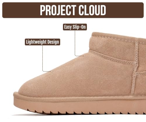Image of Project Cloud Genuine Leather Ankle Boots for Women - Water Resistant with Memory Foam Insole Winter Boots - Trending Shoes & Comfortable Women's Ankle Boots (Hippy)