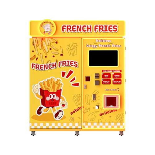 French Fry Vending Machine, Automatic Seasoning and Sauce Dispensing Vending Machine for Fried Snacks, Customized Flavor self-Service Vending Equipment Suitable for campuses and Food Courts.