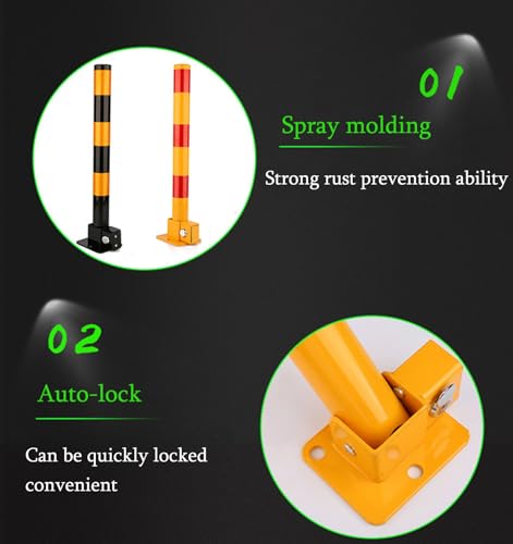 Safety Bollard Poste de amarração de segurança, poste de estacionamento dobrável com trava, design r