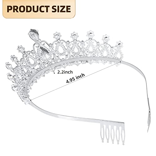 Birthday Tiaras And Crowns For Women Princess Girls Fashion Headband Bridal Wedding Prom Queen Pageant Hair Decor Crystal Accessories Halloween Costume Christmas Party Mother's Day Valentines Gifts Silver 6 Pack #TOP3