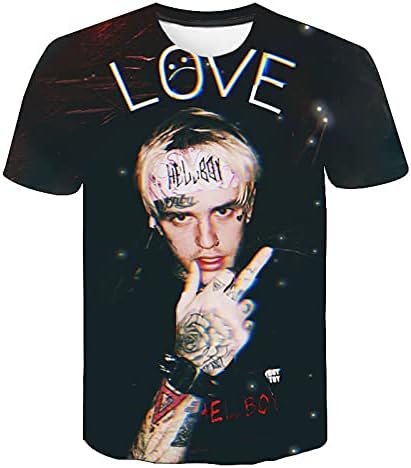 Lil Peep T-Shirt 3D Printed Streetwear Rapper Hip Hop T Shirt Men Women Casual Oversized Tees Tops Harajuku Clothing-ET11115450S-M