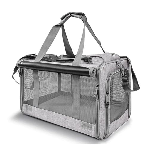 Compatible for Large Capacity Pet Bag Dog Air Box, Portable Folding(Gray)