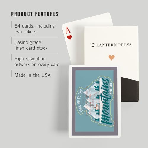 Baraja de 52 cartas tamaño póker Whistler Canadá miniatura 3