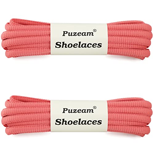 Image of 2 Pairs Oval Athletic Shoelaces 33 Colors 1 /4 inch Half Round Shoe Laces for Sneakers
