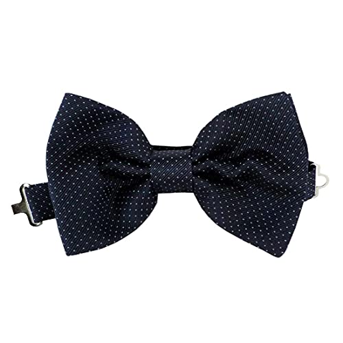 Noeud papillon bleu intense en soie Jacquard : fini les nœuds ratés en soirée