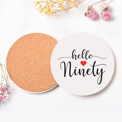 Sous-verre rond céramique Hello Ninety | Finition durable de table