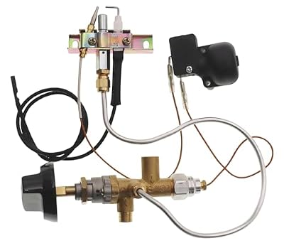 PAHQER Space Heater Universal Replacement Parts Propane Fire Pit Heater Pilot Burner Assembly Parts Valve Kit, Connecting Tubes,Tilt Switch and Safety Device Ignition Component Pilot Kit