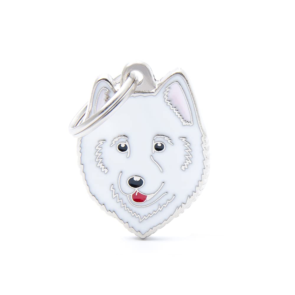 Samoyed Dog ID Tag (84) - Engraved FREE - Personalised - Charm - Keyring