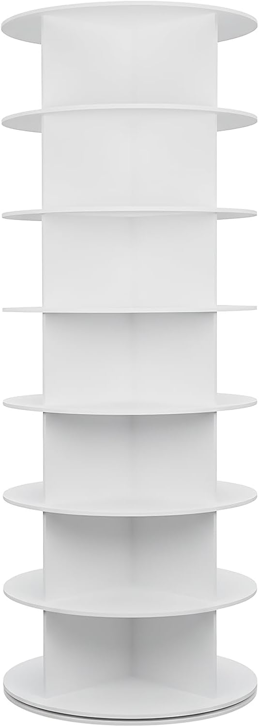 7 Tier Vertical Handbag Rotate Shoes Closet Organization 23.2in W X 63in H Revolving 360 Shoe Rack Storage for Entryway Living Room Hallway