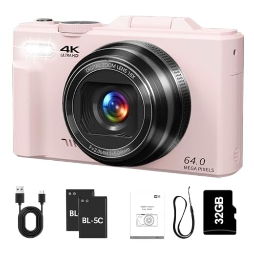 4K Vlogging Camera with 180° Flip Screen