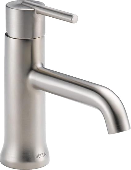Delta Trinsic Single-Handle Bathroom Faucet with Metal Drain Assembly, Stainless 559LF-SSMPU