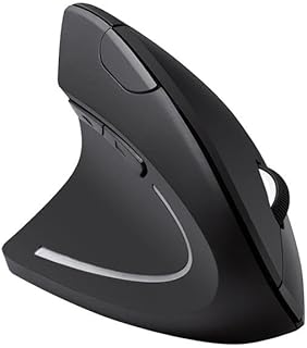 FORIDA Ergonomic Vertical Wireless Mouse Rechargeable, 2.4GHz Optical USB Mouse with 6 Buttons, 800/1200/1600 DPI, Right-H Price In India