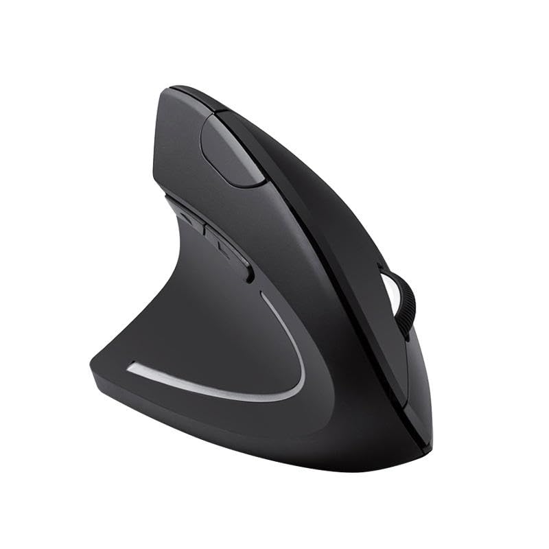 Image of FORIDA Ergonomic Vertical Wireless Mouse Rechargeable, 2.4GHz Optical USB Mouse with 6 Buttons, 800 /1200 /1600 DPI, Right-Hand Design for Laptop, PC, Mac - Black