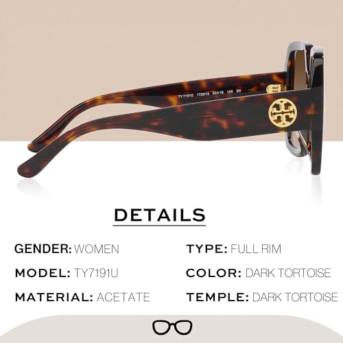 Tory Burch TY7191U SQUARE Shape Sunglasses with eSHADES Luxury Eyewear kit Bundle2