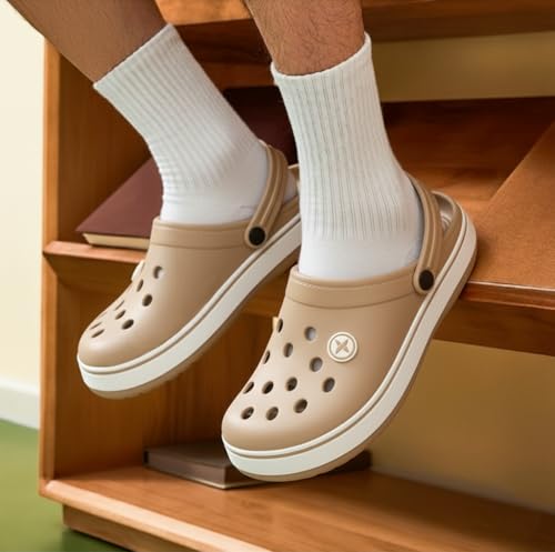 Image of HAUX Casual Clogs for Men | Soft & Comfortable EVA Slip-Ons | Lightweight Slippers & Everyday Wear Comfort Clogs for Men