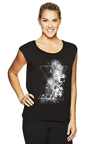 Gaiam Women's Dani Yoga Short Sleeve Graphic T-Shirt - Workout Top for Women