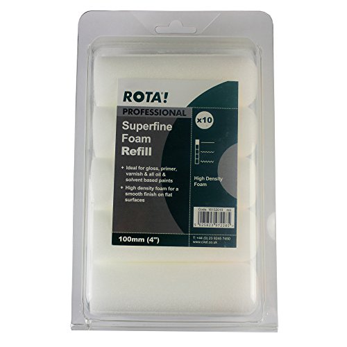 10 x Pro-Finish High Density Foam Mini Rollers 4 | 100mm Superfine Foam Paint Roller Refills
