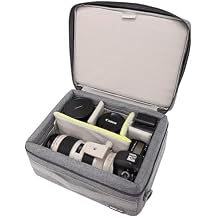 Large Camera Insert Bag,Pressure-proof Hard Shell Lens Cube Case,Digital DSLR SLR Mirrorless Cameras Accessories Storage Pouch Compatible for Canon,Nikon,Sony,PanasonicM