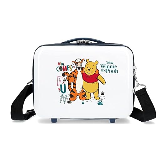 Disney Nalle Puh anpassningsbar toalettväska med axelväska vit 29 x 21 x 15 cm styv ABS 9,14 L