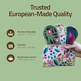 Wiązki materiałowe z bawełny, opakowanie 6 sztuk (S+M), wielokrotnego użytku, Made in EU, małe nadające się do prania, wiązanie BIO do menstruacji, wiązanie materiałowe ze skrzydłami, wielokrotnego użytku