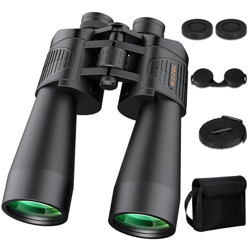 20×70 Binoculars for Adults High Powered – WOZEL HD Bird Binoculars with Clear Low Light Vision – Powerful Binocular for Bird Watching Hunting Travel Outdoor Hiking