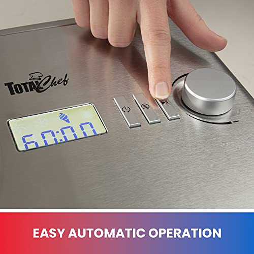 Total Chef 2-In-1 Automatic Ice Cream And Yogurt Maker, 1.6 Qt (1.5L), Stainless Steel, Built-In Compressor, Fresh Homemade Frozen Yogurt, Sorbet, Gelato In 1 Hour, No Salt Or Pre-Freezing, Silver #TOP2