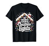 Lumières de Noël de couleur préférée pour femmes, enfants, filles, garçons et hommes qui aiment les décorations et la décoration de Noël et les amateurs de biscuits de Noël avec maison en pain d'épices colorées et chapeau de Père Noël à porter pendant les vacances d'hiver 2025