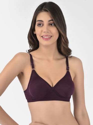 Image of Softline Women's Cotton Rich Wire-Free Non-Padded Molded Bra Combo | Full Coverage & Breathable Comfort | Lightweight, Skin-Friendly Everyday Wear (Pack of 2)