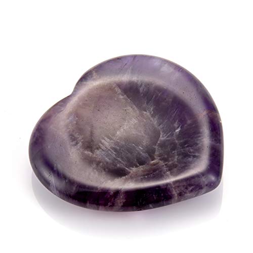 Sunligoo Healing Crystal Amethyst Heart Love Thumb Worry Stone Pocket Palm Gemstones For Anxiety Therapy Geometry Chakra Reiki Balancing #TOP2