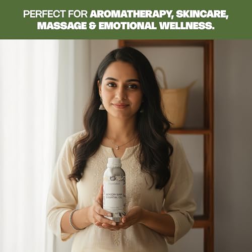 Image of VedaOils Benzoin Essential Oil 100ml | 100% Pure, Natural & Undiluted | Supports Healthy Circulation, Reduces Wrinkles & Relieves Tension | Therapeutic Grade Aromatherapy Oil