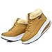 Botines De Nieve para Mujer Zapatos De Columpio De Felpa Cálidos Zapatillas De Plataforma Impermeables con Cordones Botines Casuales De Felpa De Caña Alta