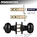 Probrico 10 Pack Interior Bathroom Privacy Keyless Doorknobs Door Lock Lockset in Oil Rubbed Bronze