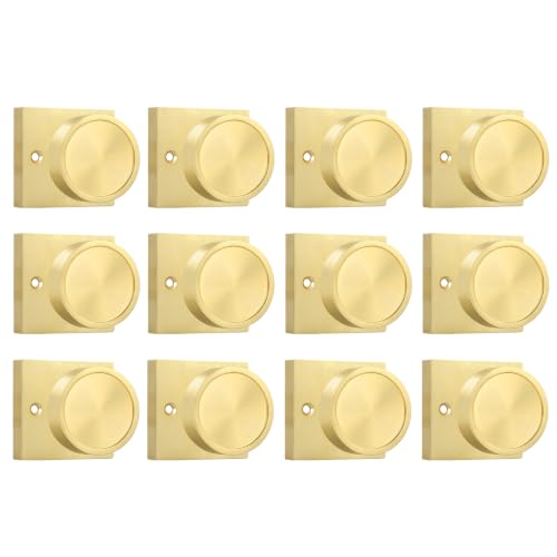 Image of Goldenwarm Gold Door Knobs Dummy, No-Turning Single-Sided Interior Door Knob for for Pantry, French Doors & Closets, 6 Pack /12 Pieces