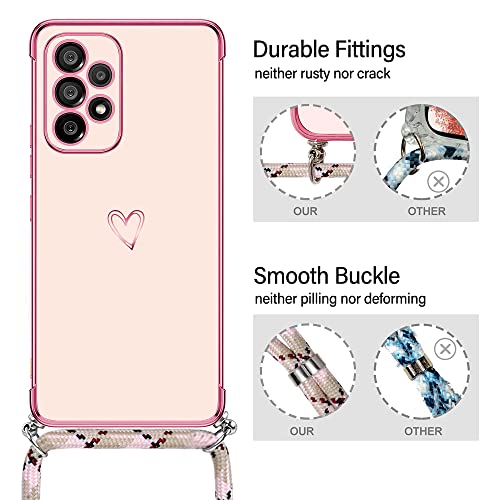 E-Lush Cover per Samsung A33 5G con Cordino, Ultra...