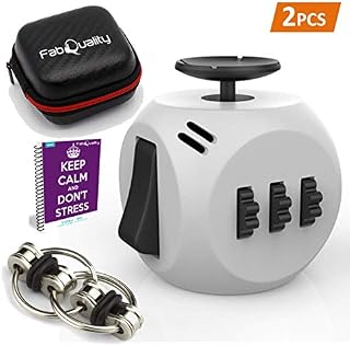 FabQuality Fidget Toys + Steel flipping Chain - Premium Quality Fidget Cube Ball