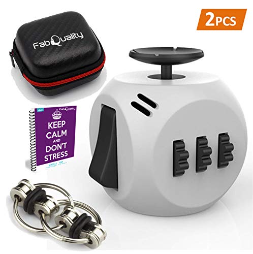 FabQuality Fidget Toys + Steel flipping Chain - Premium Quality Fidget Cube Ball