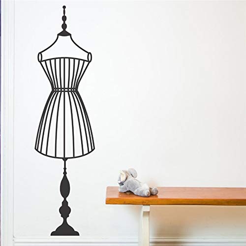 Maniqui De Moda Patron De Vinilo Pegatinas De Pared Wall Decal Colgador Perchero Inicio Decoracion Arte Mural Interior Chicas 40x153cm Diseño