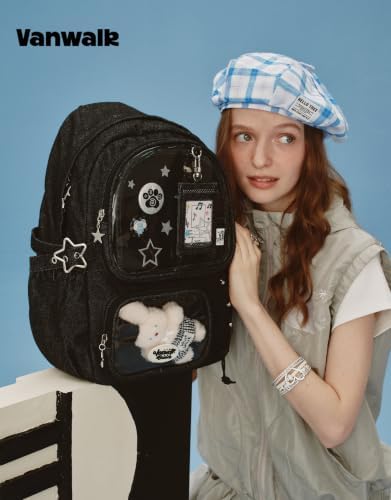 VANWALK Itabag Backpack with Clear Window for Women v2908black — view 7